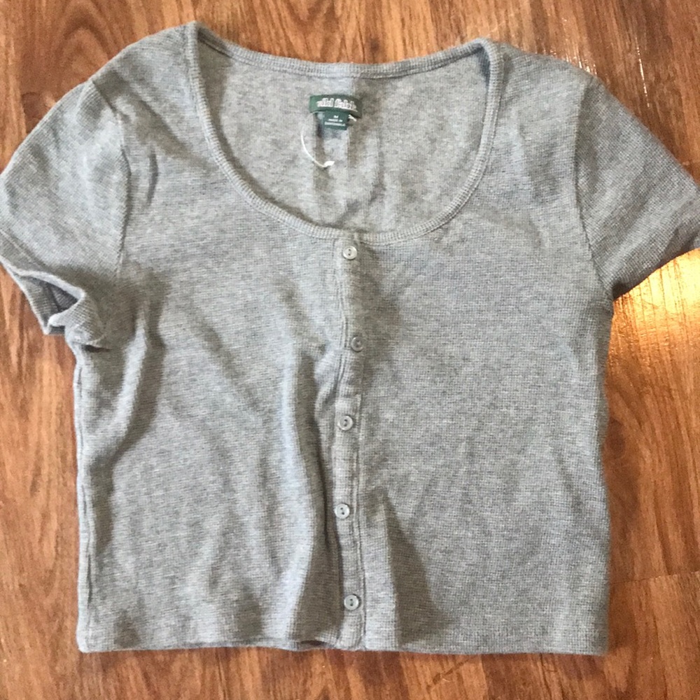 Waffled crop top